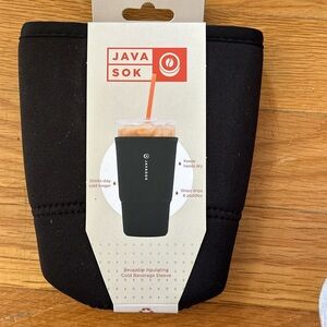 NWT Java Sok Black Insulated Beverage Sleeve (Large)